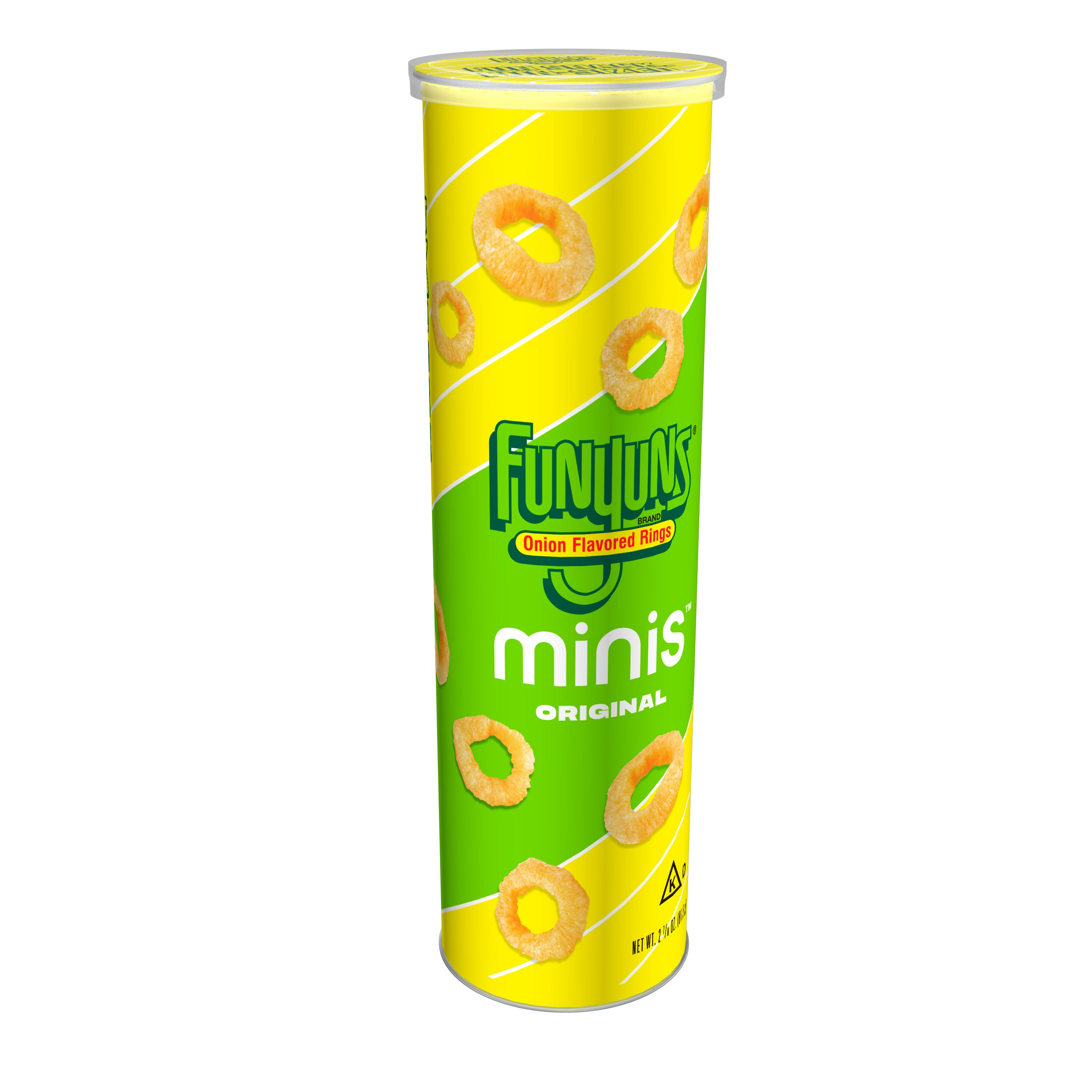 Funyuns Minis Onion Flavored Rings Original, 2.875 oz Canister thumbnail 2