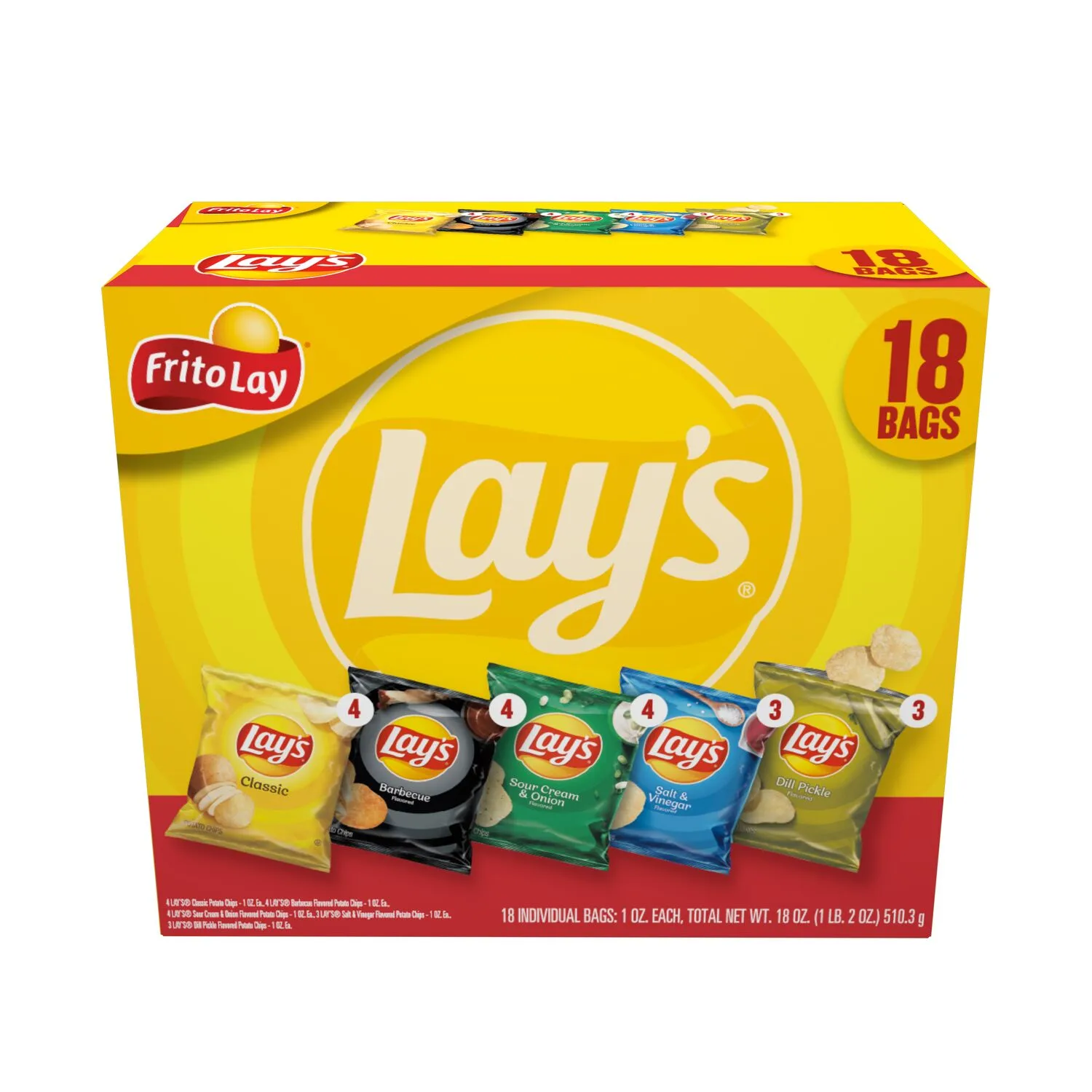 Lay's Snacks Mix Variety Pack, 1 oz, 18 Count