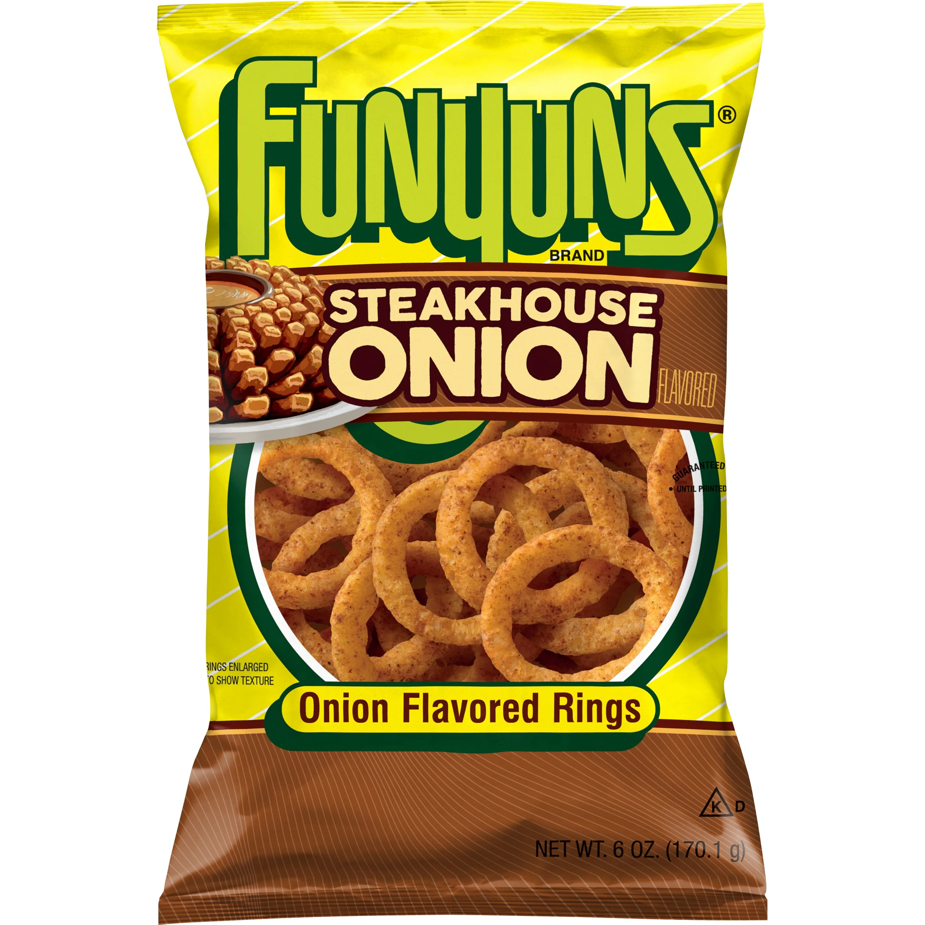 Funyuns Steakhouse Onion Flavored Rings, 6 oz Bag