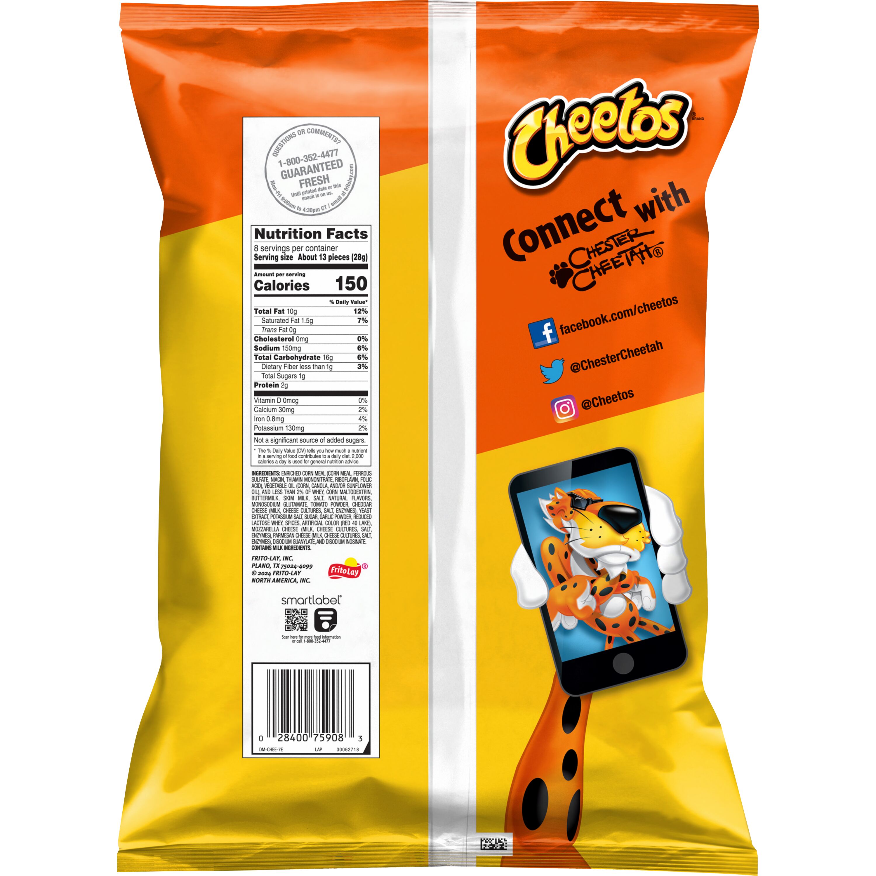 Cheetos Cheese Pizza Puffs Snack 8.0 Ounce Bag thumbnail 4