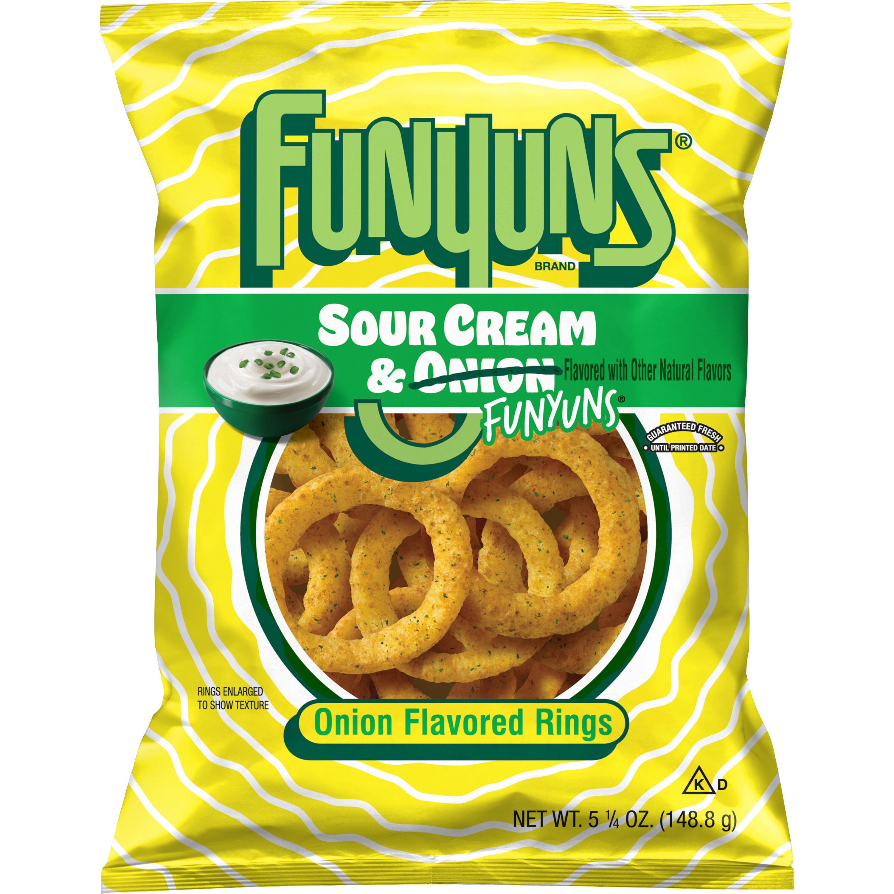 Funyuns Sour Cream and Funyuns Flavored Onion Ring 5.25 oz Bag