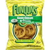 Funyuns Sour Cream & Funyuns Flavored Onion Rings Snacks, 2 oz Bag
