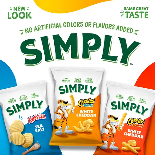 Simply Doritos Tortilla Chips White Cheddar Nacho Flavored, 7.5 oz Bag thumbnail 3