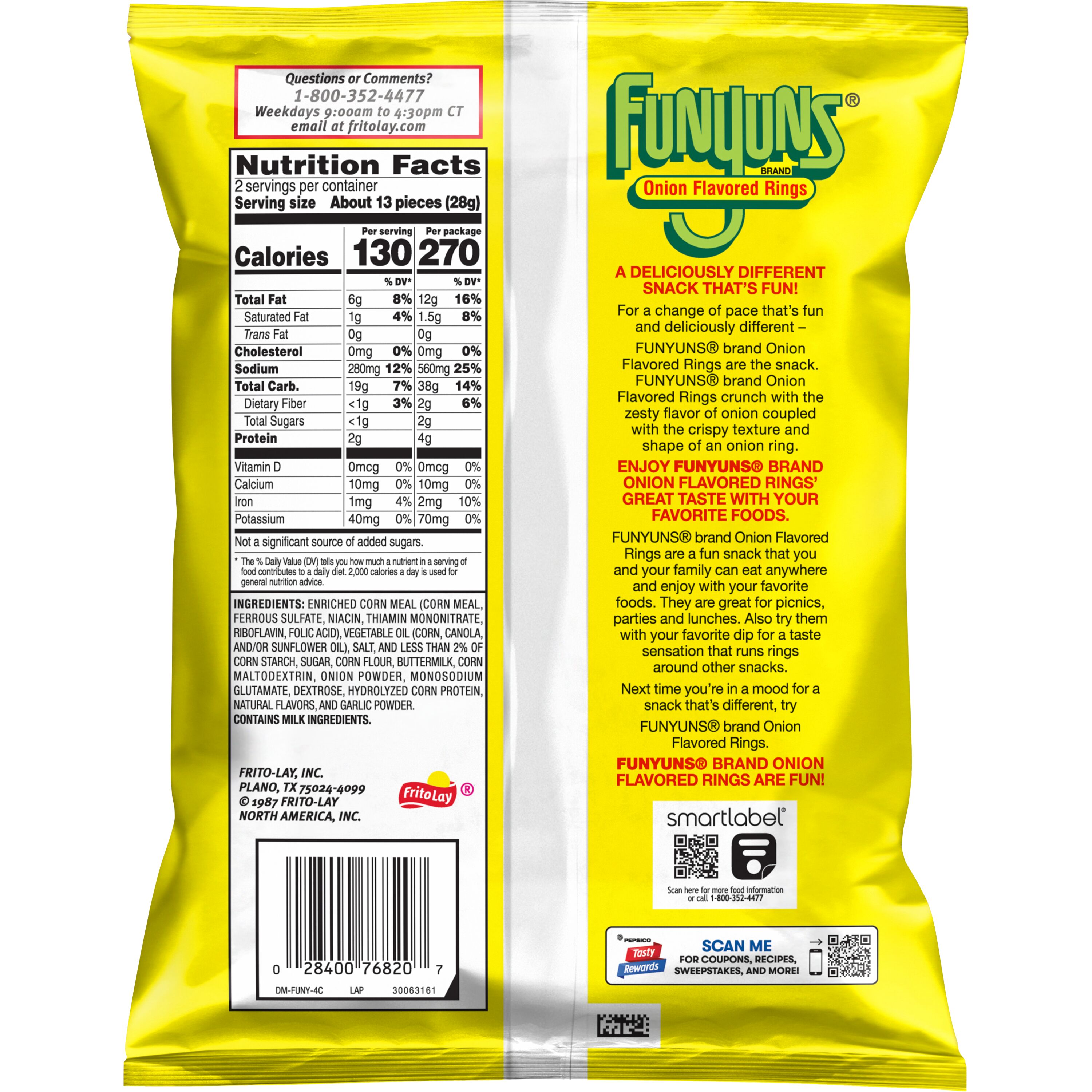 Funyuns Onion Flavored Rings Regular, 2oz Bag thumbnail 2