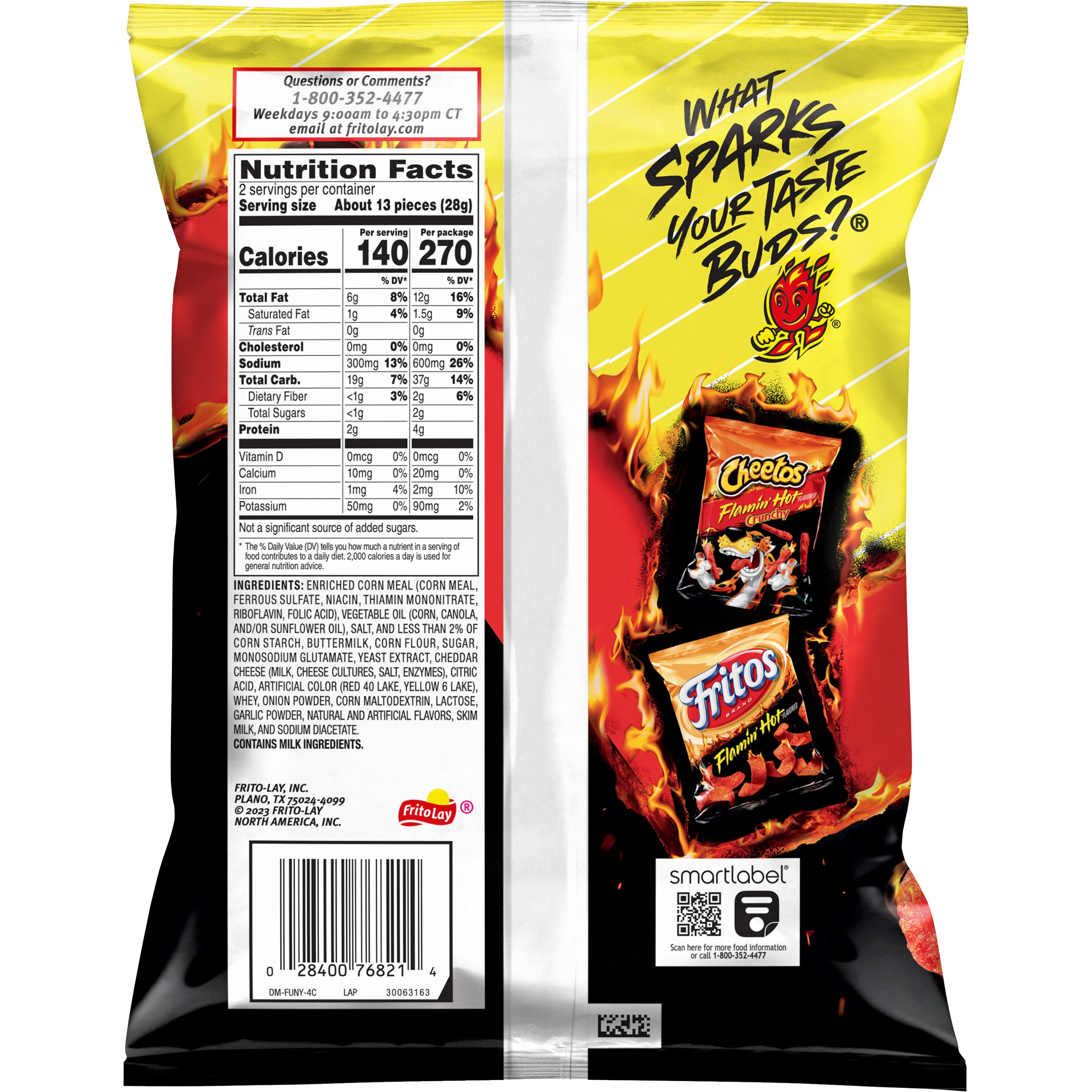 Funyuns Flamin' Hot Flavored Onion Flavored Rings, 2 oz Bag thumbnail 2