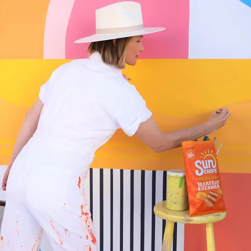 SunChips Whole Grain Snacks Harvest Cheddar Snack Chips, 2.5 Ounce Bag thumbnail 3