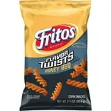Fritos Flavor Twists Corn Snacks Honey BBQ Flavored, 3.375 oz Bag