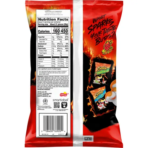 Cheetos Crunchy Cheese Flavored Snacks Xxtra Flamin' Hot, 2.875 oz Bag thumbnail 2