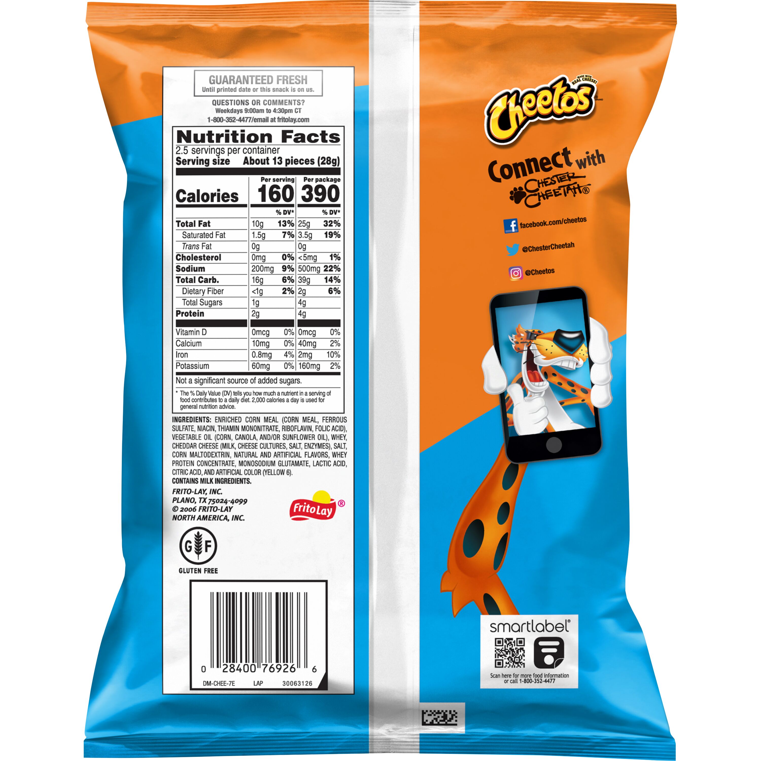 Cheetos Puffs Cheese Flavored Snacks 2.5 Ounce Bag thumbnail 4