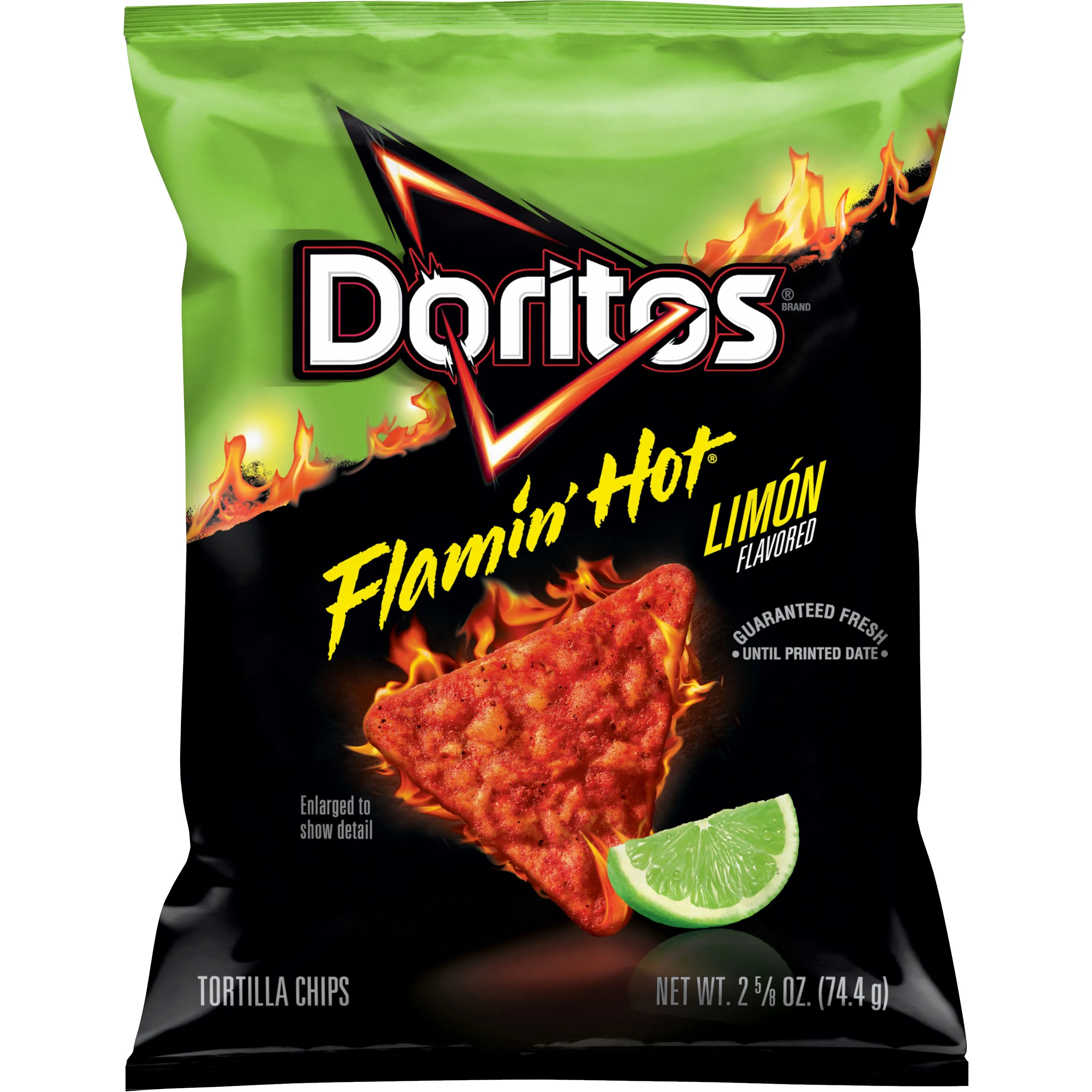 Doritos Tortilla Chips Flamin' Hot Limon Flavored, 2.625 oz Bag