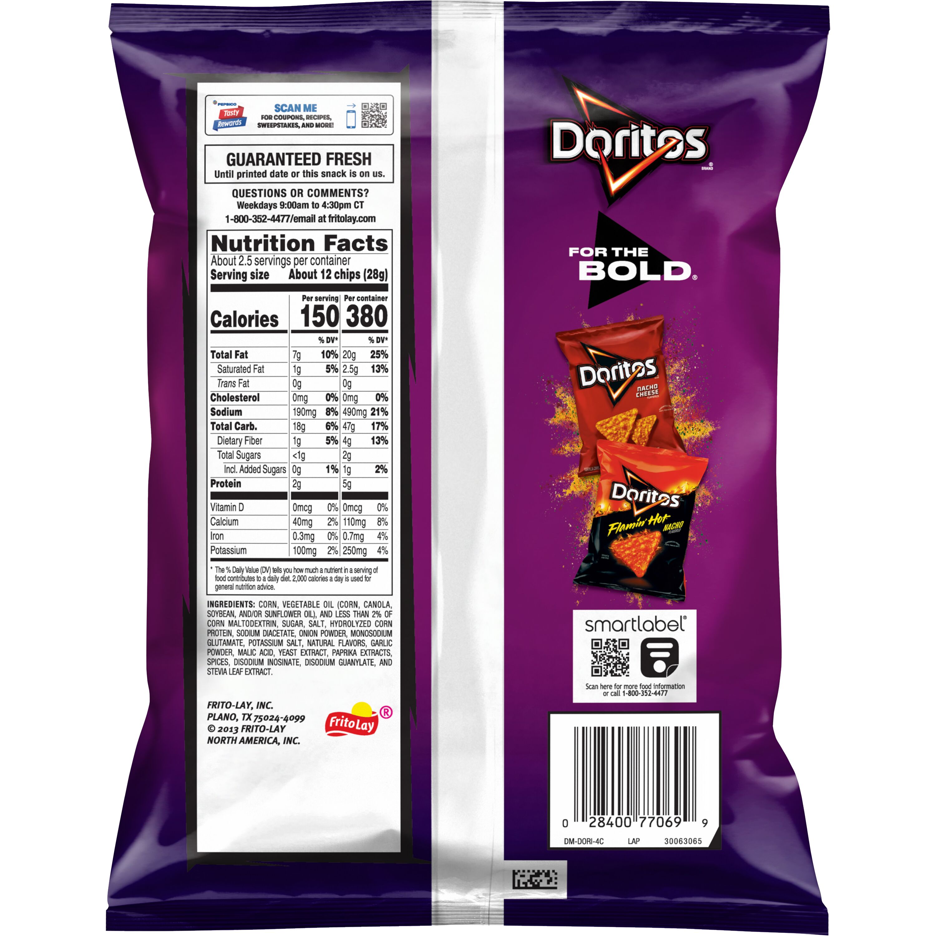 Doritos Tortilla Chips Spicy Sweet Chili Flavored 2.625 oz Bag thumbnail 2