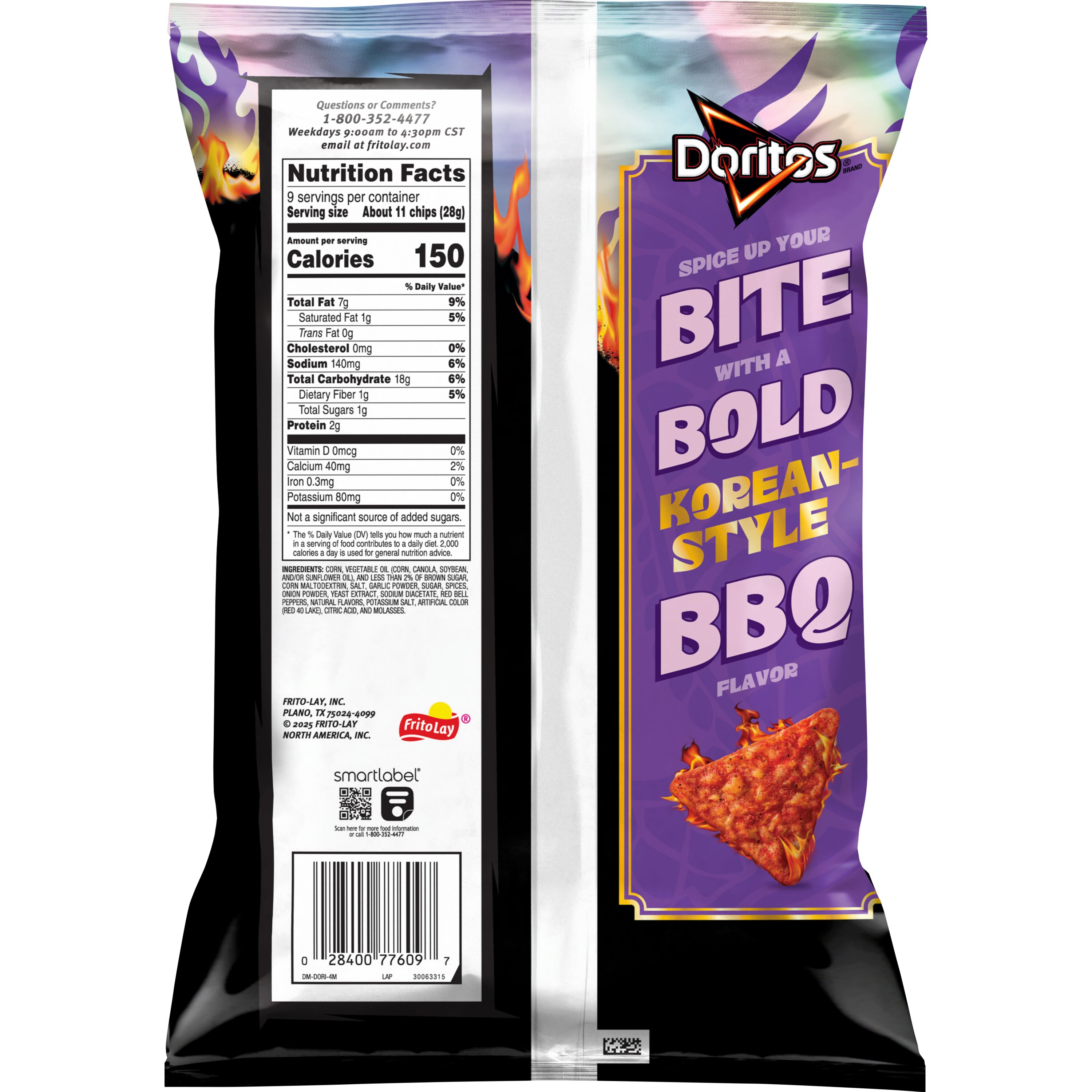 Doritos Flamin Hot Korean Style BBQ 9.0 Ounce Bag thumbnail 2