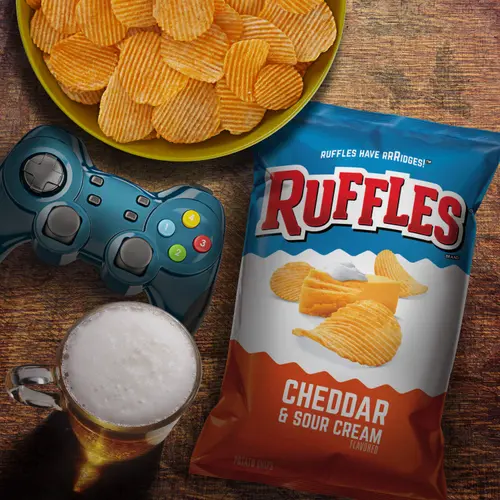 Ruffles Cheddar Sour Cream Flavor Snack Chips, 10 Count Multipack thumbnail 2