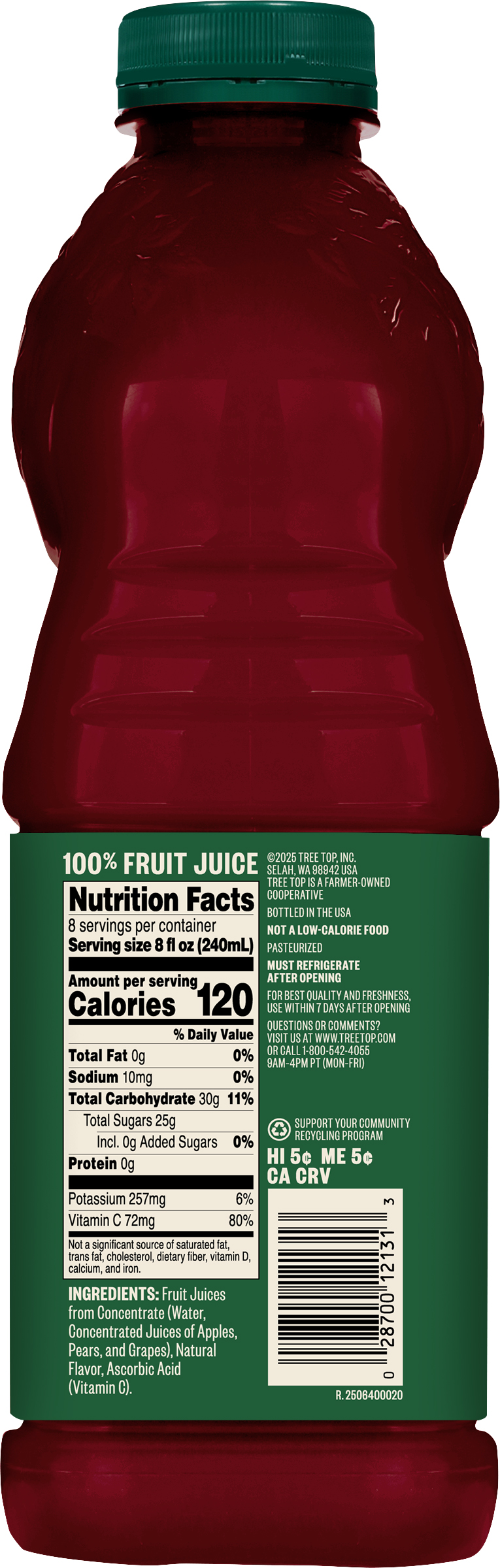 Tree Top 100% Apple Grape Juice, from Concentrates, 64 fl oz thumbnail 3