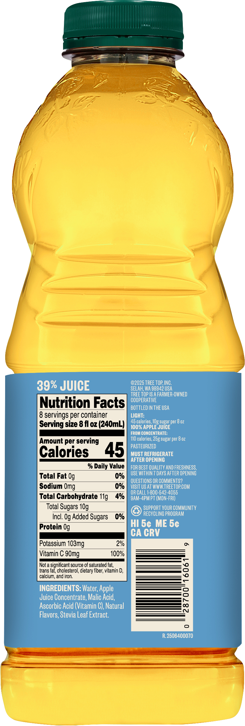 Tree Top Light Apple Beverage, from Concentrate, 64 fl oz thumbnail 3