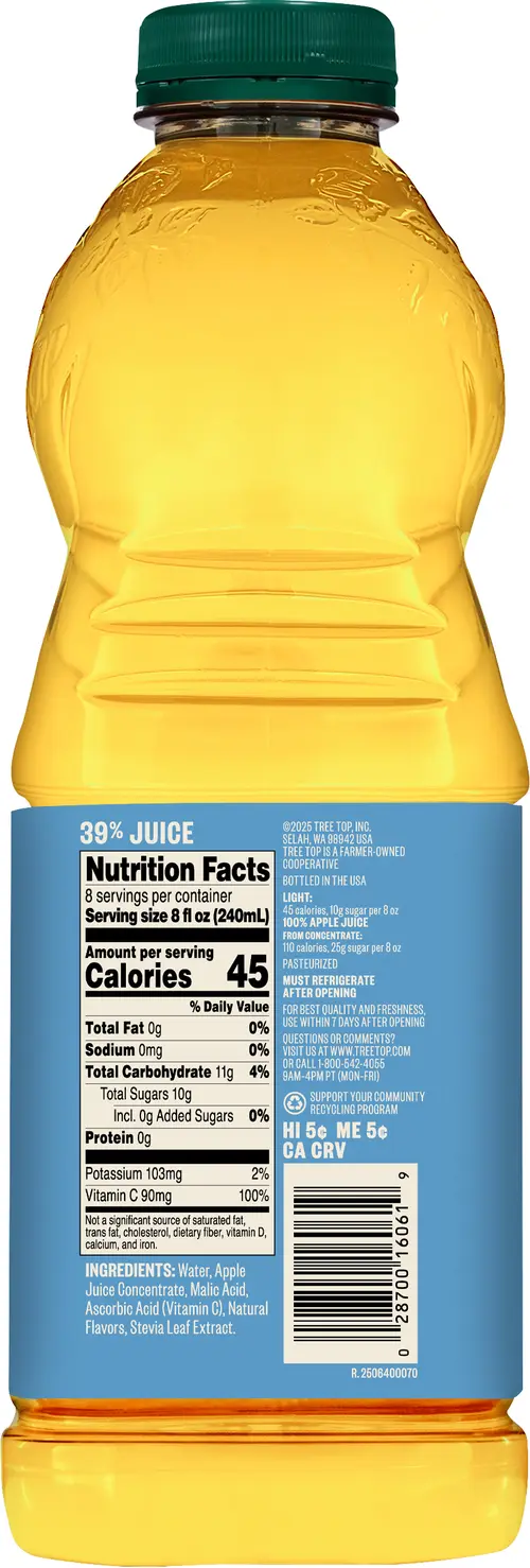 Tree Top Light Apple Beverage, from Concentrate, 64 fl oz thumbnail 3