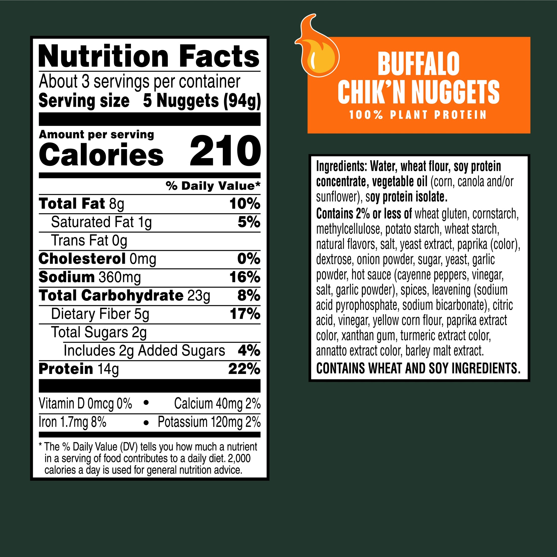 MorningStar Farms Veggitizers Vegan Buffalo Plant Based Chik'n Nuggets, 10.5 oz Bag thumbnail 3
