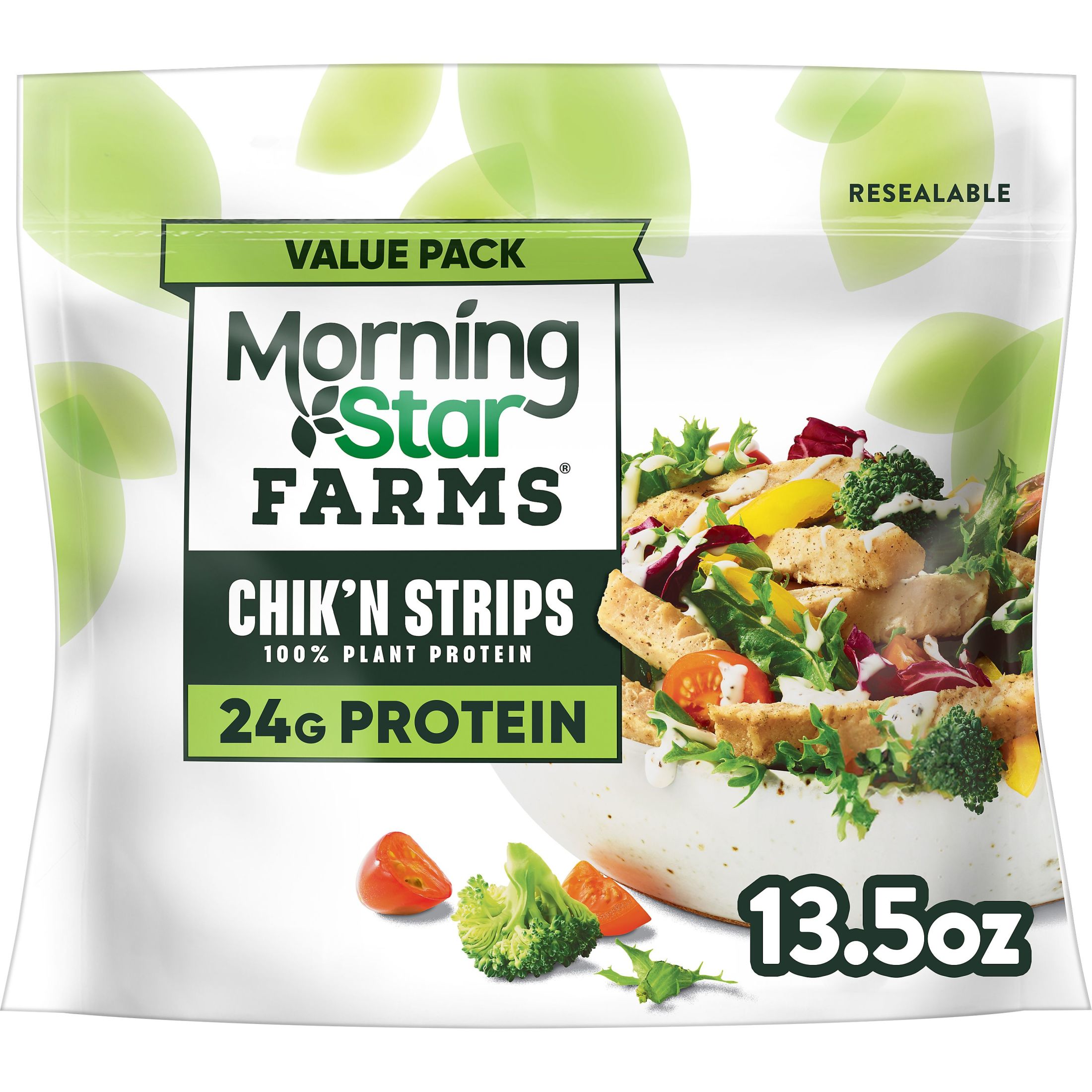 MorningStar Farms Meal Starters Vegan Original Plant Based Chik'n Strips, 13.5 oz Bag thumbnail 2