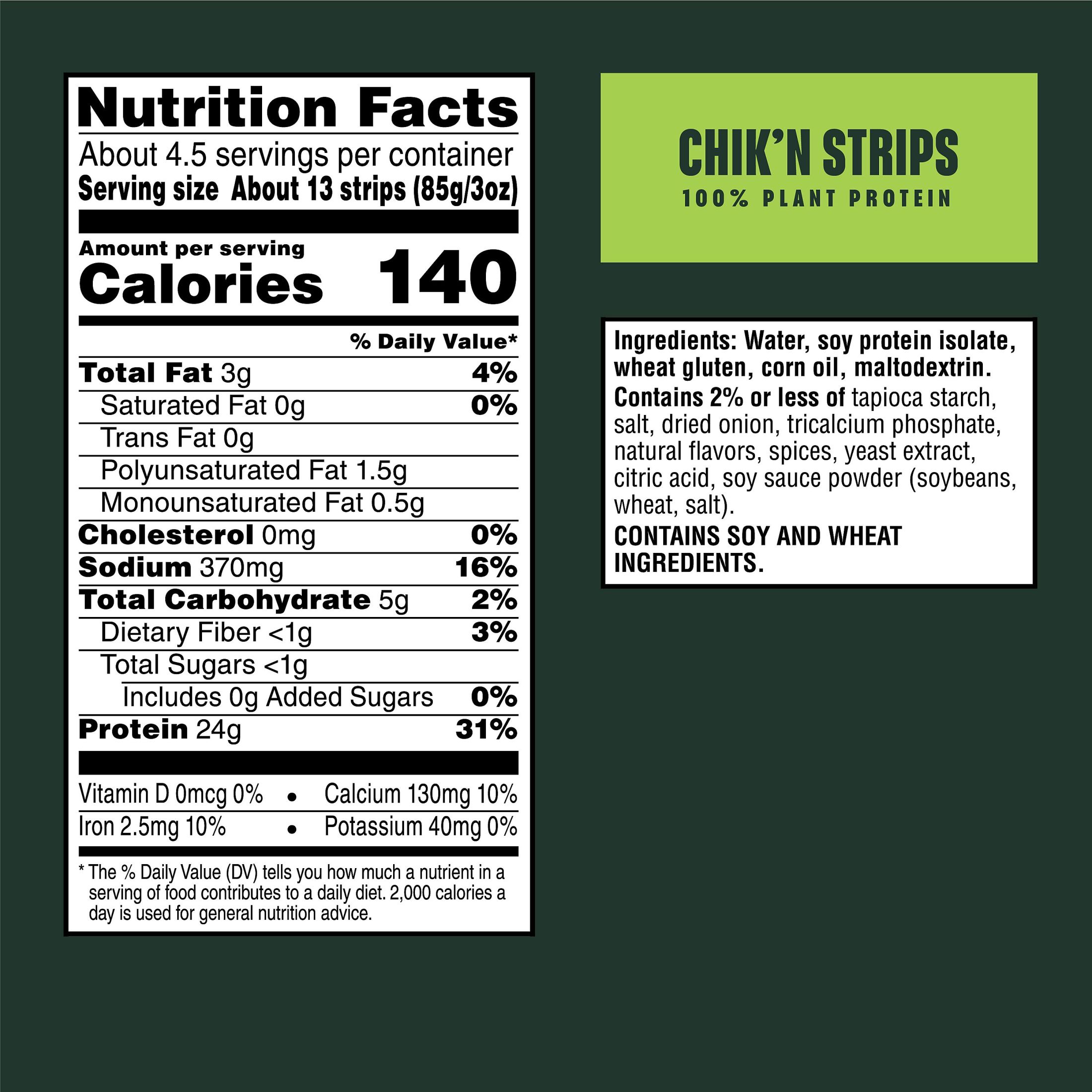 MorningStar Farms Meal Starters Vegan Original Plant Based Chik'n Strips, 13.5 oz Bag thumbnail 3