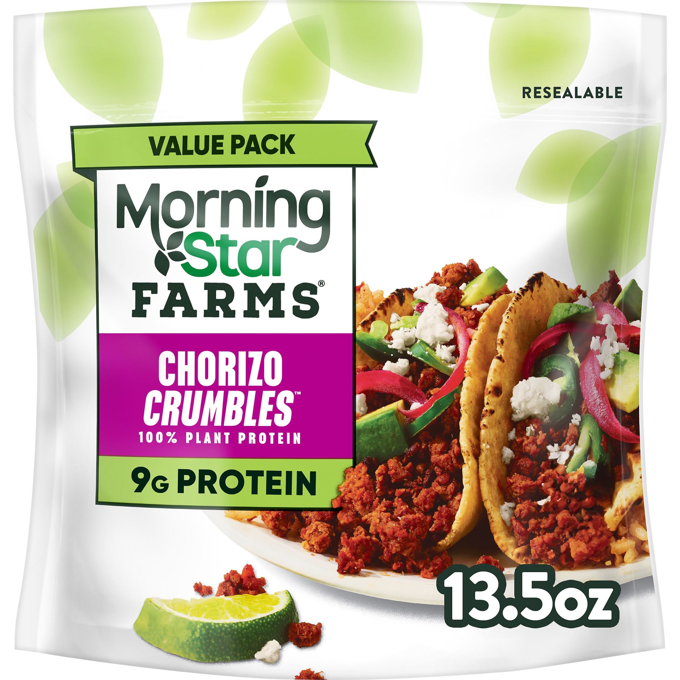 MorningStar Farms Meal Starters Vegan Chorizo Plant Based Crumbles, 13.5 oz Bag