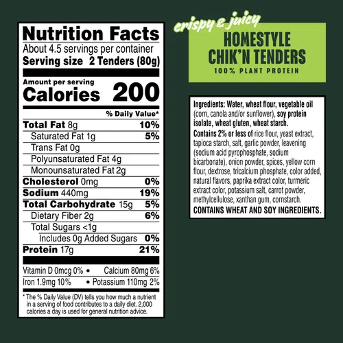 MorningStar Farms Incogmeato Vegan Homestyle Plant Based Chik'n Tenders, 13.5 oz Bag thumbnail 3