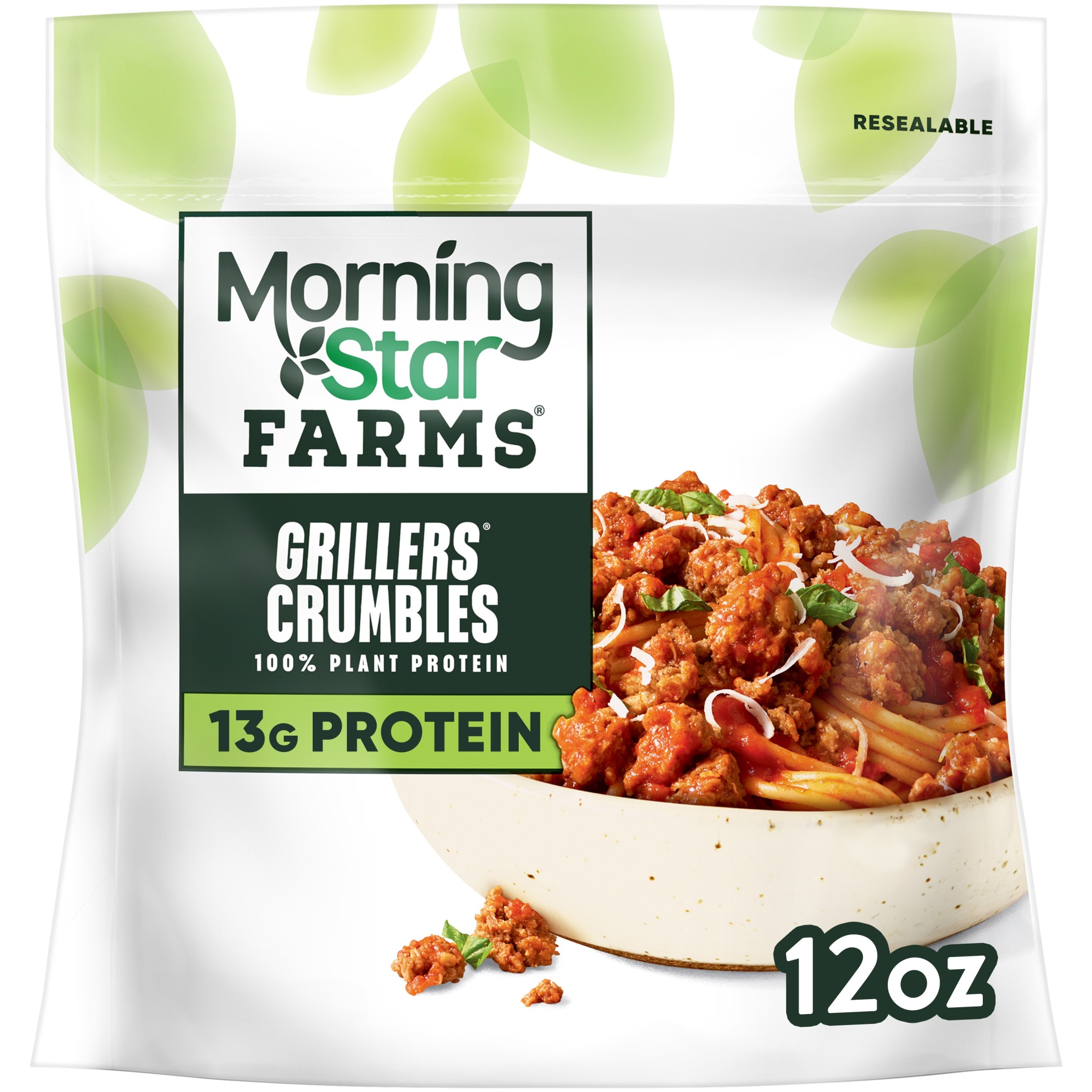 MorningStar Farms Meal Starters Vegan Grillers Vegan Crumbles, 12 oz Bag