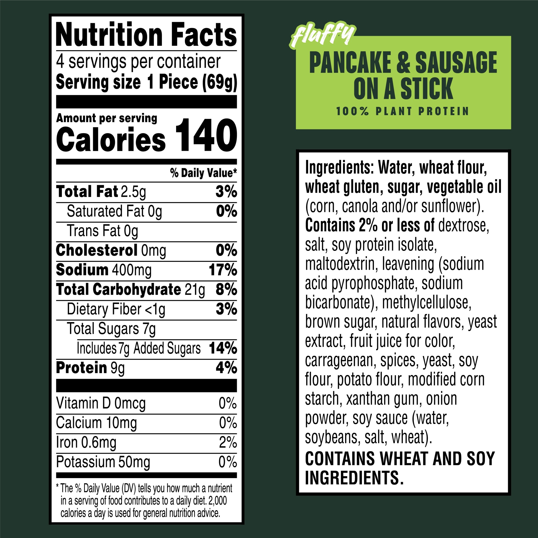MorningStar Farms Incogmeato Vegan Original Plant Based Pancake and Sausage on a Stick, 9.7 oz, 4 Count Box thumbnail 3