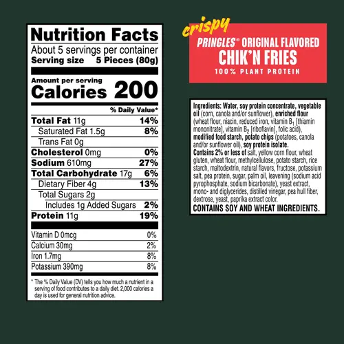 MorningStar Farms Vegan Pringles Original Flavor Plant Based Chik'n Fries, 13.5 oz Bag thumbnail 3