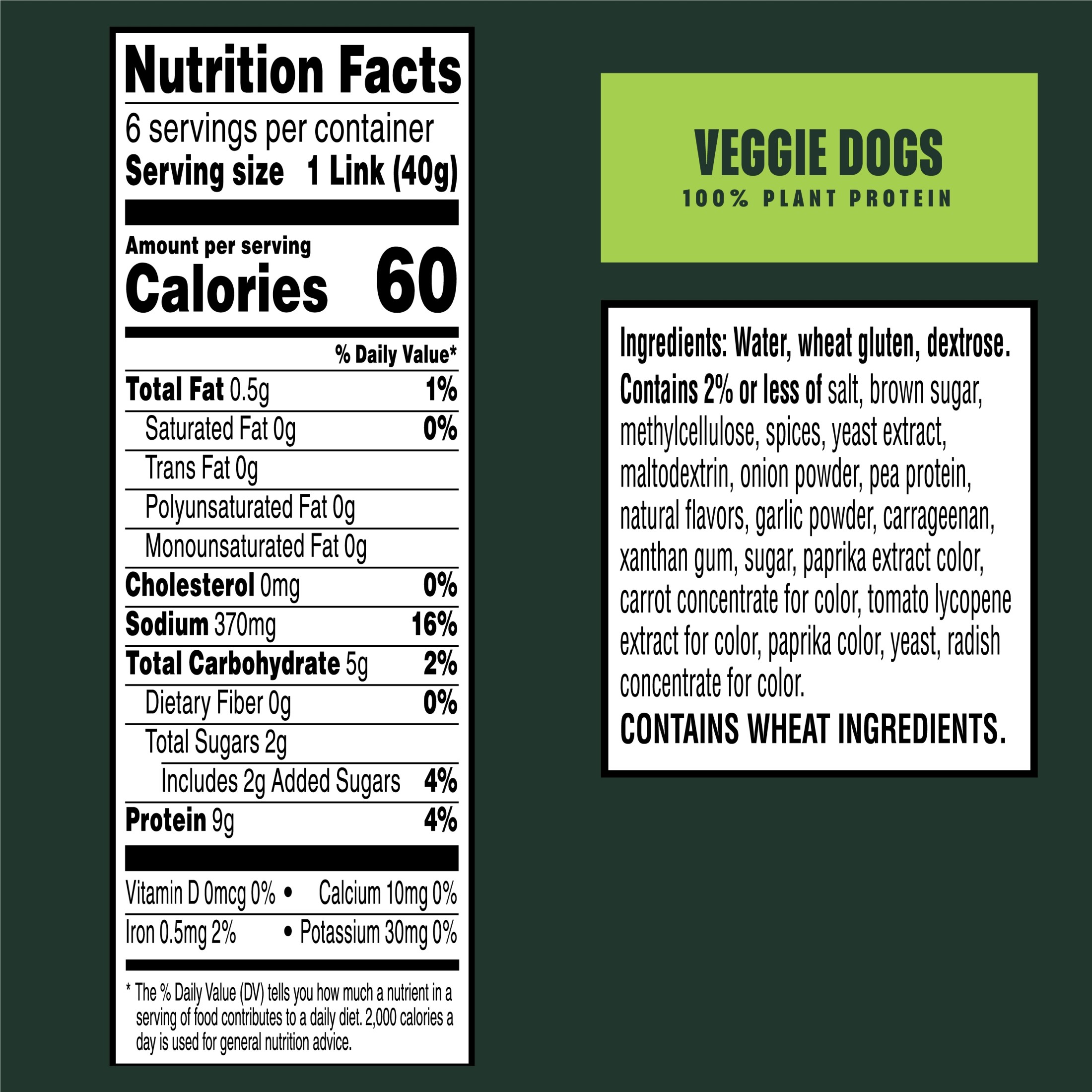 MorningStar Farms Vegan Original Plant Based Veggie Dogs, 8.4 oz, 6 Count Box thumbnail 3