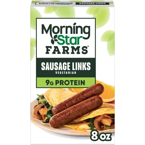 MorningStar Farms Veggie Breakfast Vegetarian Original Veggie Sausage Links, 8 oz Box