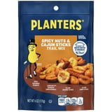 PLANTERS Spicy Nuts & Cajun Sticks Trail Mix, Party Snacks, Plant Based Protein, 6 oz Resealable Bag