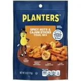PLANTERS Spicy Nuts & Cajun Sticks Trail Mix, Party Snacks, Plant Based Protein, 6 oz Resealable Bag