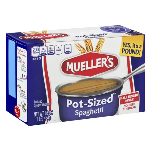 Mueller's Pot-Sized Sodium-Free, Cholesterol-Free Spaghetti Pasta, 16 oz (Shelf-Stable) thumbnail 3