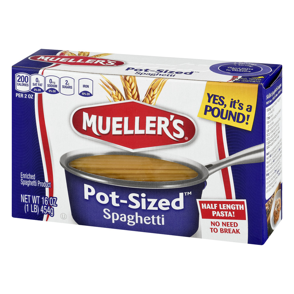 Mueller's Pot-Sized Sodium-Free, Cholesterol-Free Spaghetti Pasta, 16 oz (Shelf-Stable) thumbnail 4