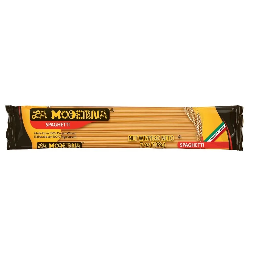 La Moderna Spaghetti Pasta has been of preference for many generations, made from 100% durum wheat with a 16 oz convenient size.