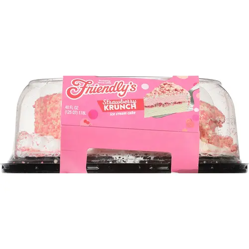 Friendly's Strawberry Krunch Cake, Vanilla Flavored and Strawberry Ice Cream Cake - 40 Fl Oz thumbnail 2