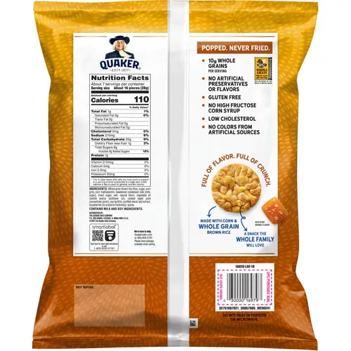 (6 pack) Quaker Caramel Flavored Rice Crisps 7.04 oz Bag thumbnail 3