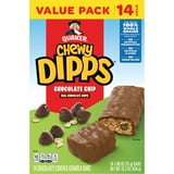 Quaker Chewy Dipps Chocolatey Covered Granola Bars Chocolate Chip, 1.09 oz 14 Count thumbnail 3