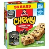 Quaker Chewy Granola Bars, Chocolate Chip Flavor, 0.84 oz, 36 Count