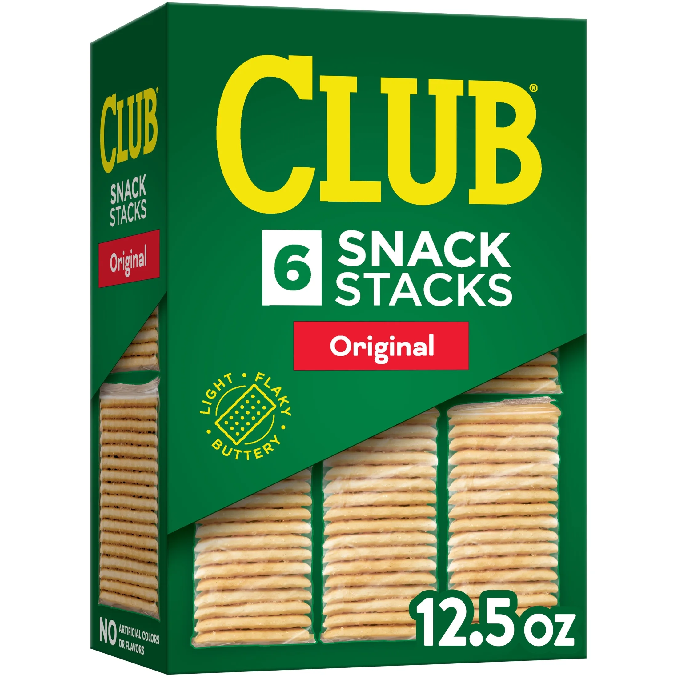Club Snack Stacks Original Crackers, Lunch Snacks, 6 Count