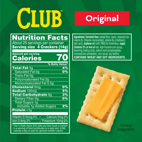 Club Snack Stacks Original Crackers, Lunch Snacks, 6 Count thumbnail 3