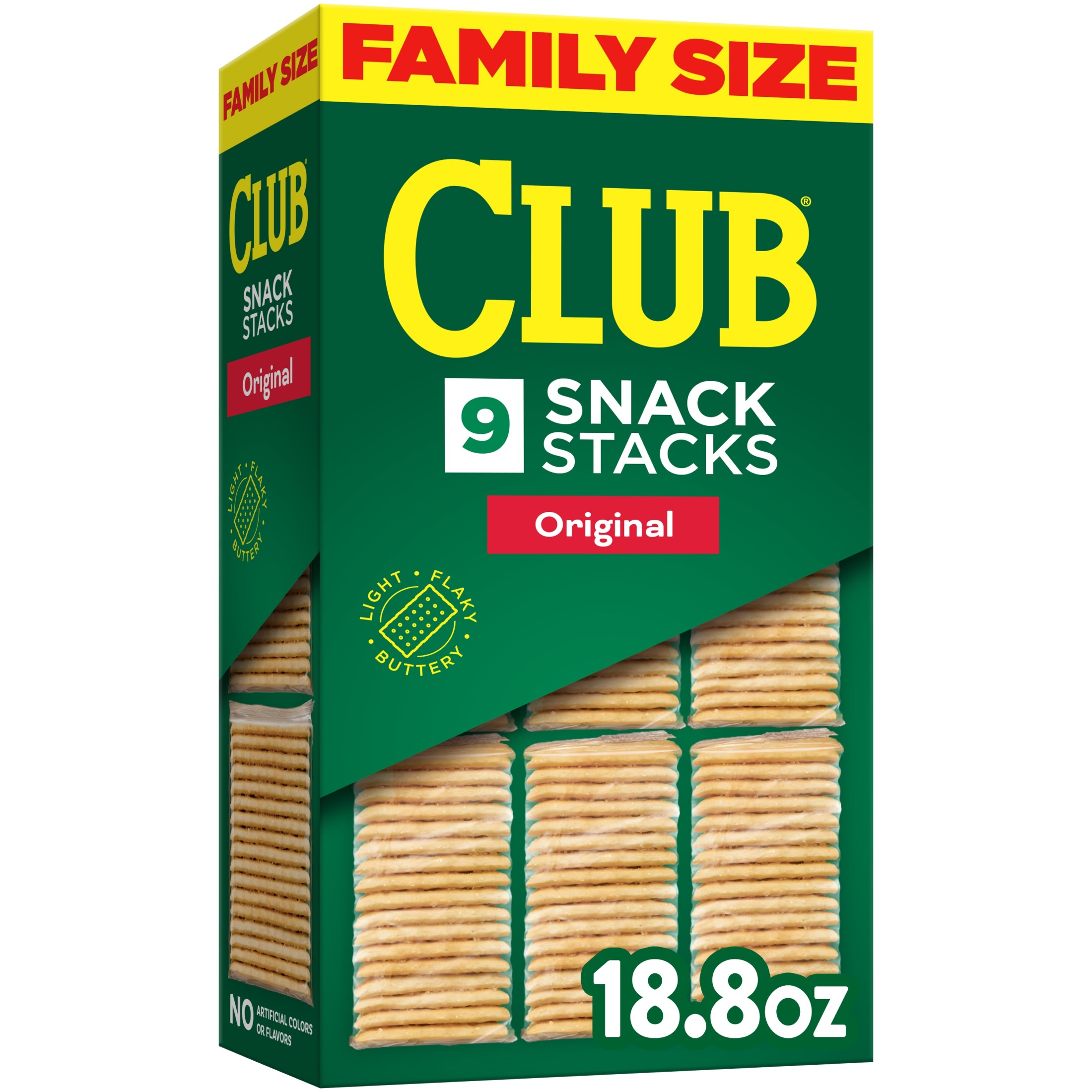 Club Snack Stacks Original Crackers, Lunch Snacks, 9 Count