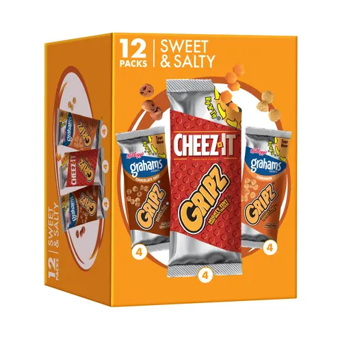 Gripz Variety Pack Tiny Baked Snack Crackers, Lunch Snacks, 12 Count thumbnail 2