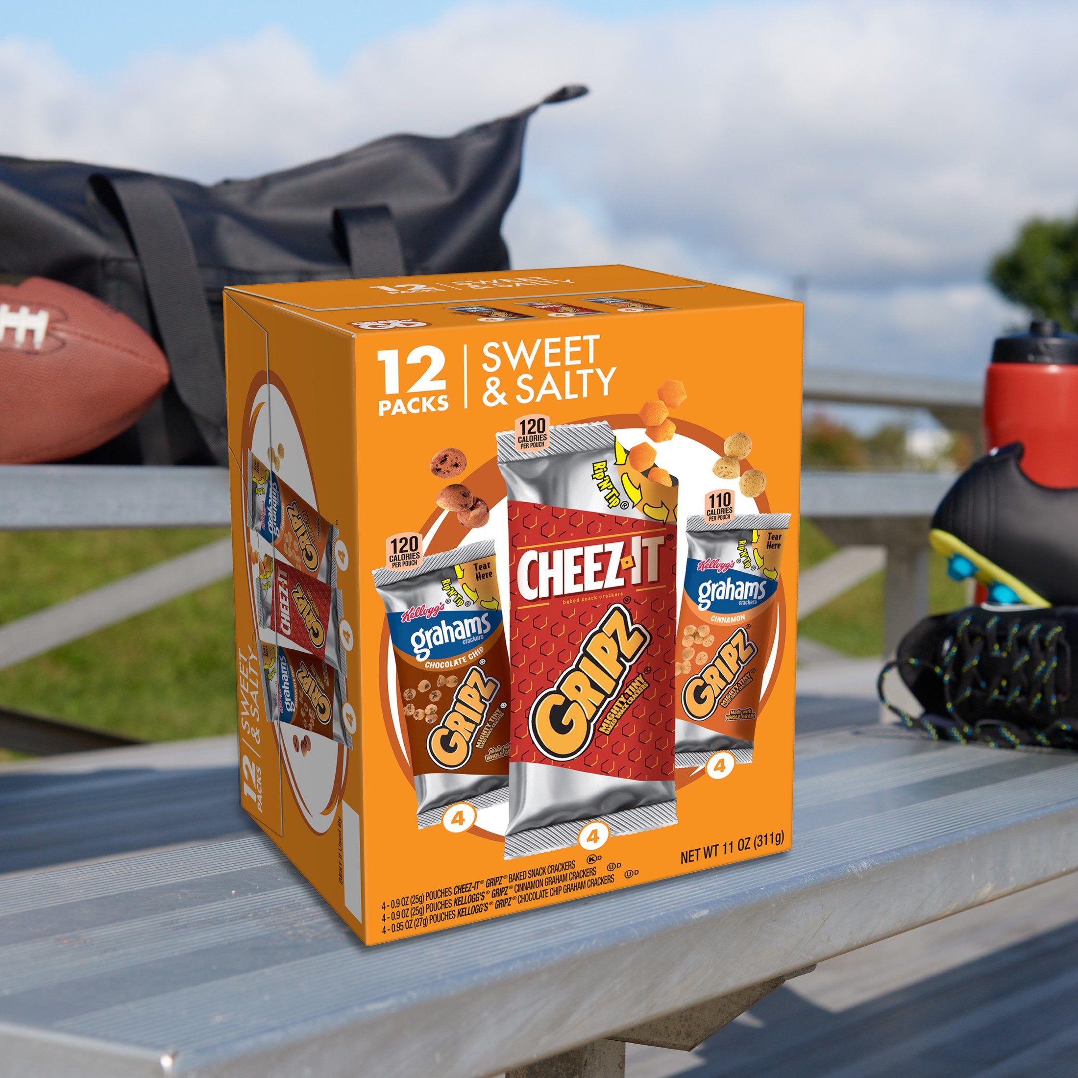 Gripz Variety Pack Tiny Baked Snack Crackers, Lunch Snacks, 12 Count thumbnail 4