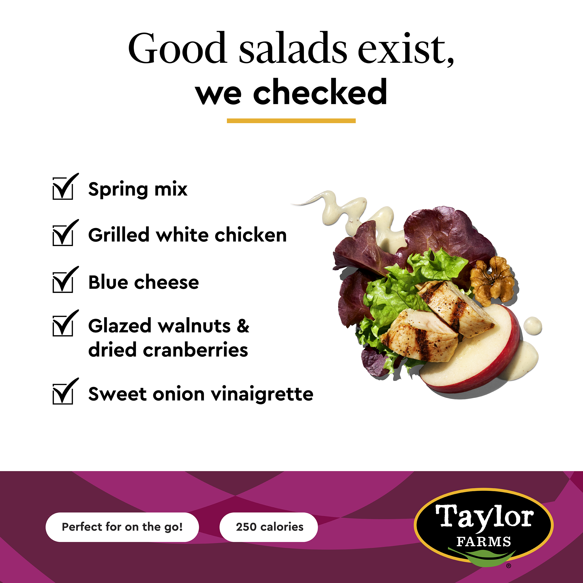 Taylor Farms Apple & Walnut Salad, 5.5oz (Fresh) thumbnail 3