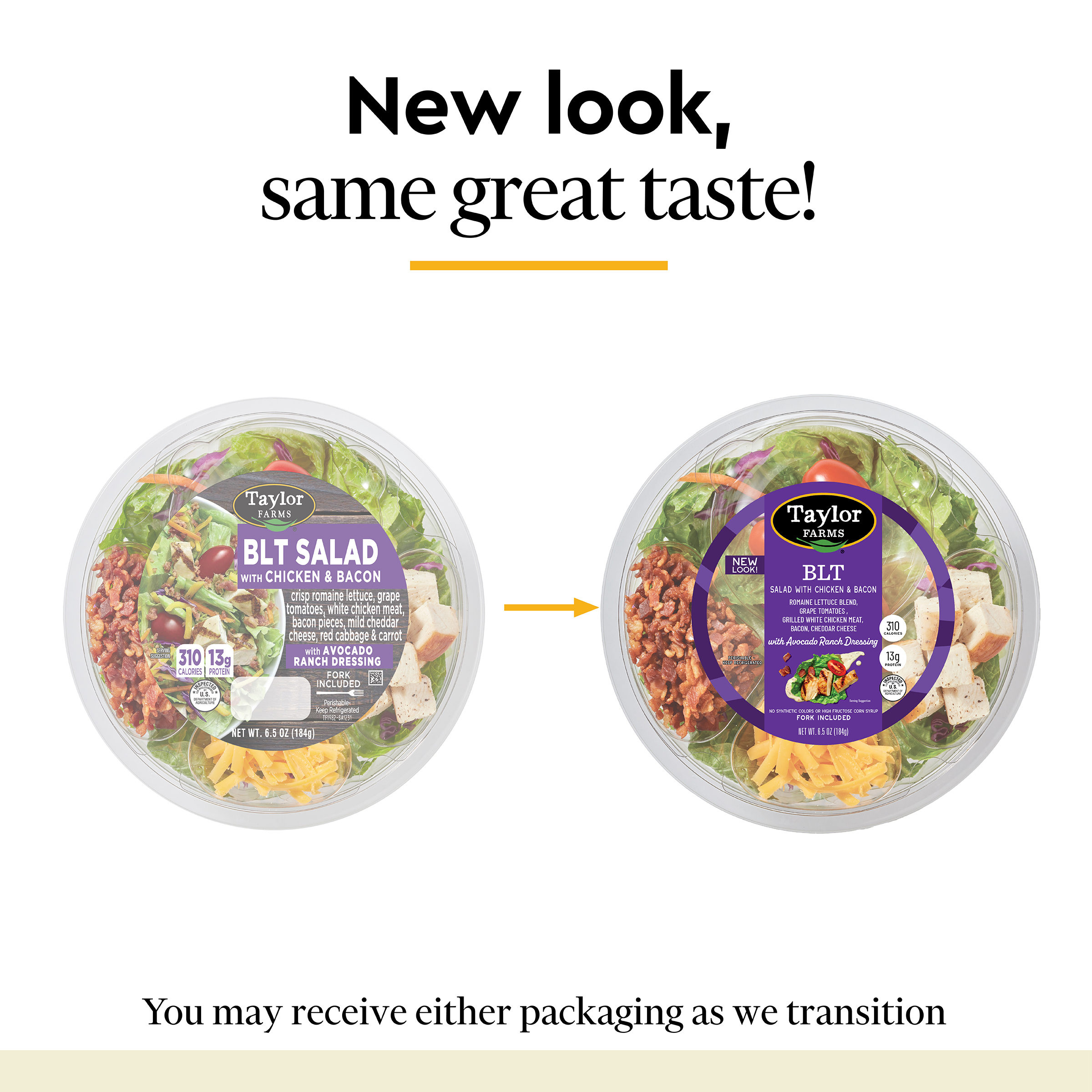 Taylor Farms BLT Salad with Chicken and Bacon, 6.5 oz (Fresh) thumbnail 2