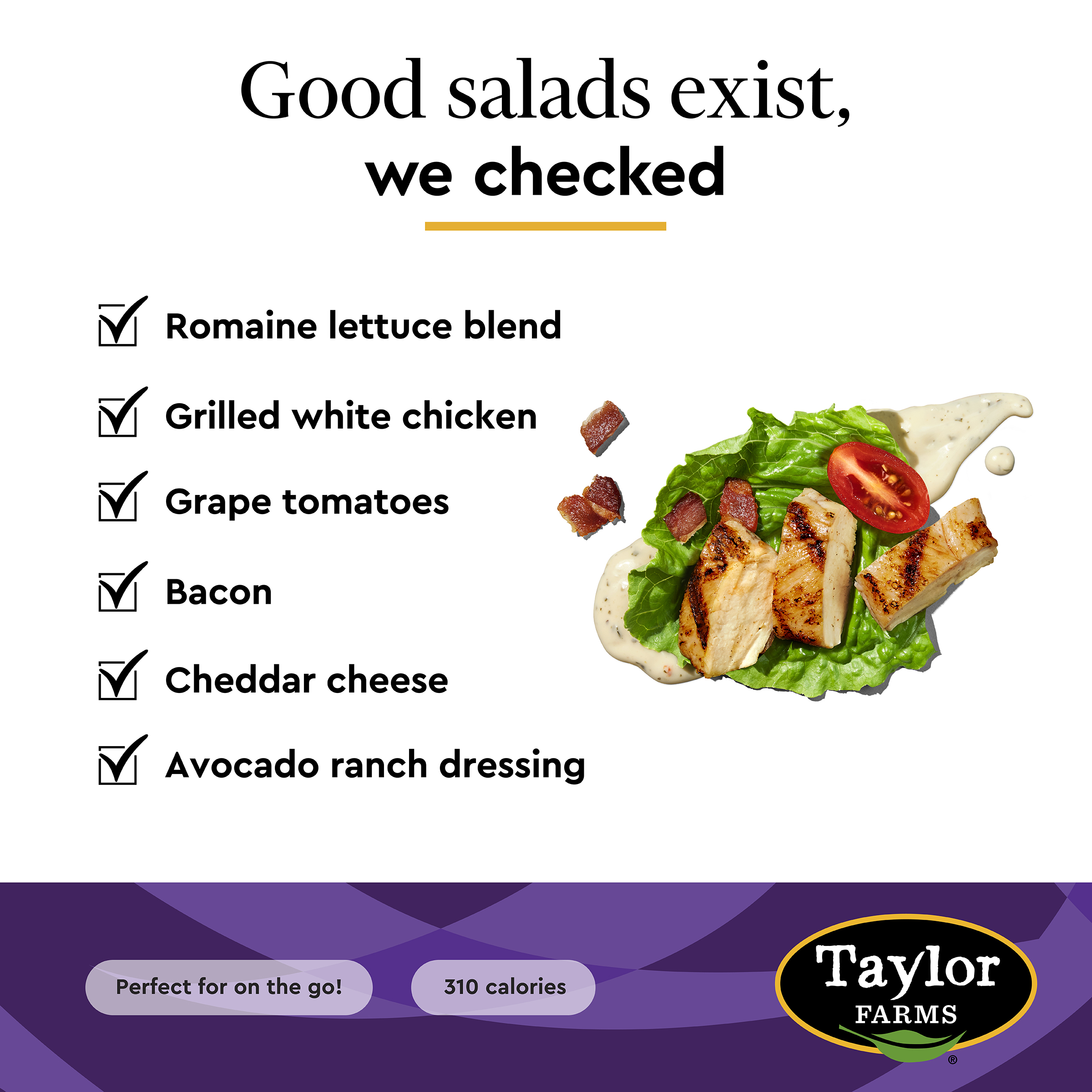 Taylor Farms BLT Salad with Chicken and Bacon, 6.5 oz (Fresh) thumbnail 3