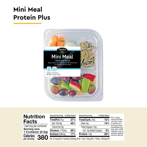 Taylor Farms Protein Plus Mini Meal Snack Tray with Fresh Fruit, 7.5 oz thumbnail 3