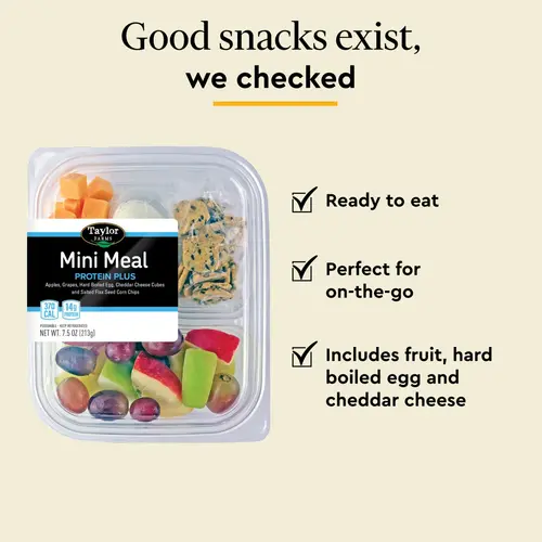 Taylor Farms Protein Plus Mini Meal Snack Tray with Fresh Fruit, 7.5 oz thumbnail 4