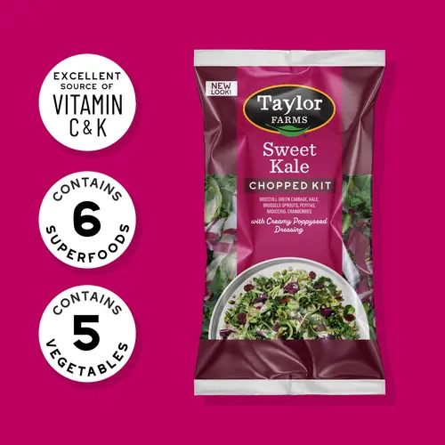 Taylor Farms Sweet Kale Chopped Salad Kit, 12 oz Bag, Fresh thumbnail 2